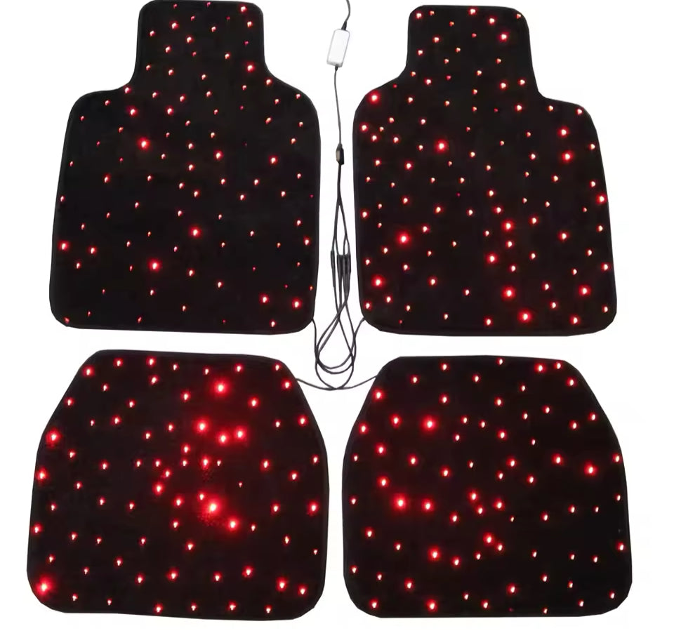 Fiber Optic Twinkle Stars Car Mats Star light LED Rugs With APP Remote Control 4PCS/Set For Car Decoration Souvenir