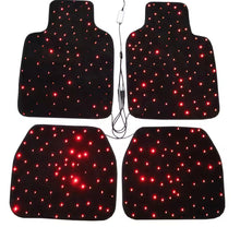 Fiber Optic Twinkle Stars Car Mats Star light LED Rugs With APP Remote Control 4PCS/Set For Car Decoration Souvenir