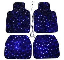 Fiber Optic Twinkle Stars Car Mats Star light LED Rugs With APP Remote Control 4PCS/Set For Car Decoration Souvenir