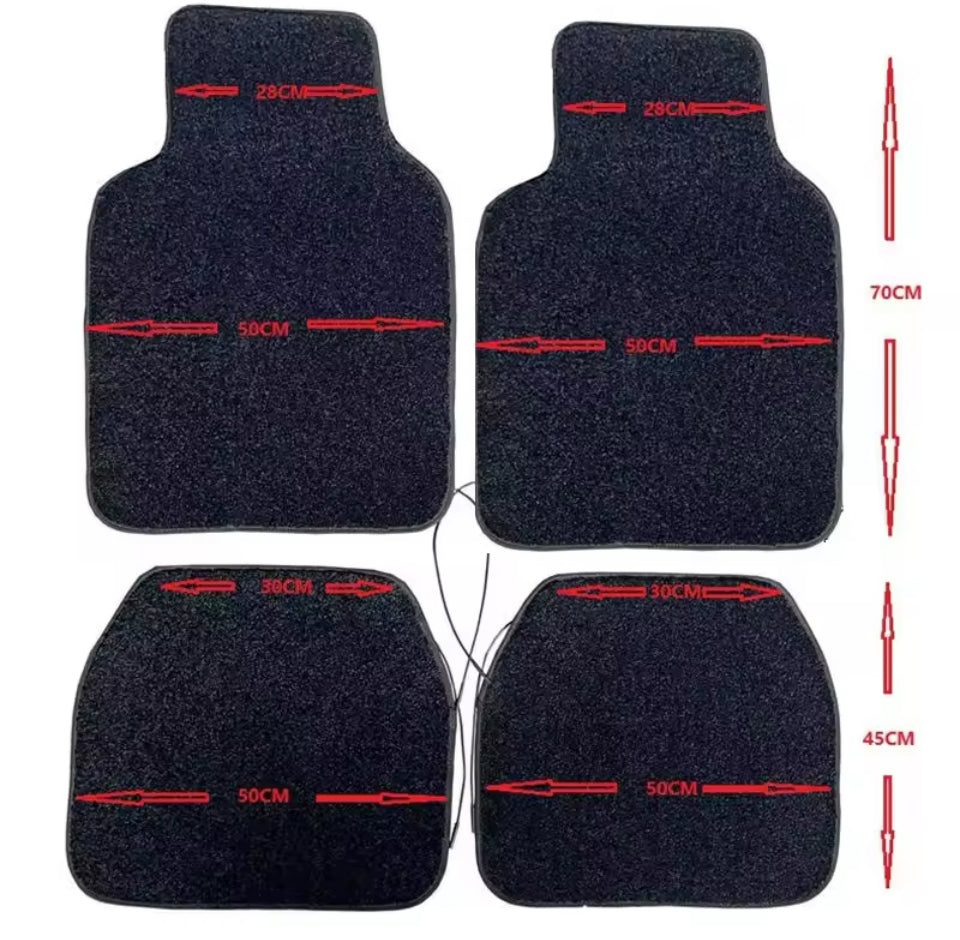 Fiber Optic Twinkle Stars Car Mats Star light LED Rugs With APP Remote Control 4PCS/Set For Car Decoration Souvenir