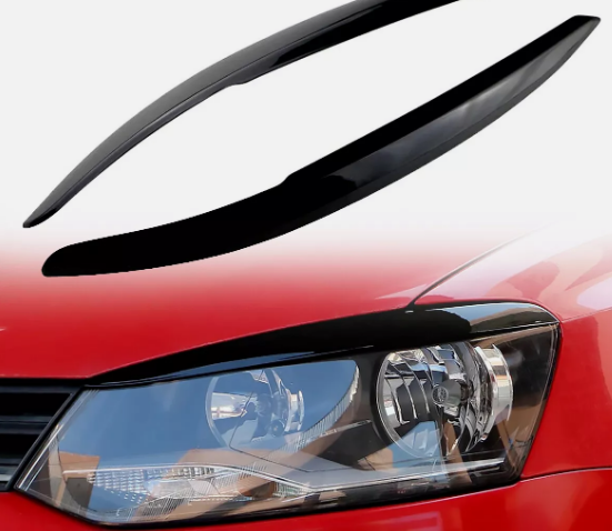 VW Polo MK5 Eyebrows Headlight Eyelid Cover Trim 6R 6C 2009-2018