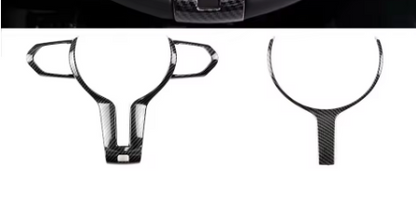 BMW F Chassis F06 F10 F11 F12 F15 F16 F20 F21 F22 F23 F30 F32 F34 ABS Carbon Texture Car Interior Steering Wheel Cover Trim
