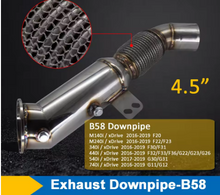 Custom Downpipe Fits for BMW B58 Motor M140i M240i 340i 440i 540i 740i X3 X5 F20 F23 F30 F33 G30 G11 4.5inch Stainless Steel Pipe