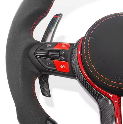 LED Carbon Fiber Alcantara Steering Wheel 1 2 3 4 5 6 7 SERIES