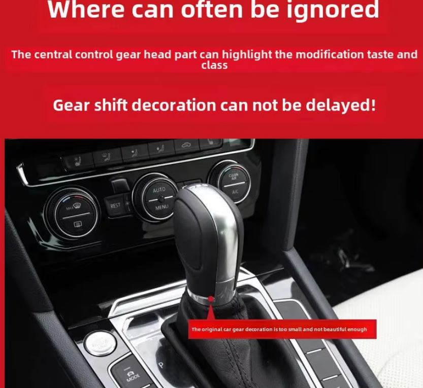 Gear Lever Stickers Shift Stick Handle Accessories For VW GTI Polo Golf Passat Tiguan Arteon Touareg Taigo