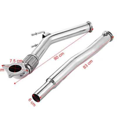 STAINLESS EXHAUST 3" DE CAT DECAT DOWNPIPE FOR VW GOLF MK5 MK6 SCIROCCO 2.0 GTI